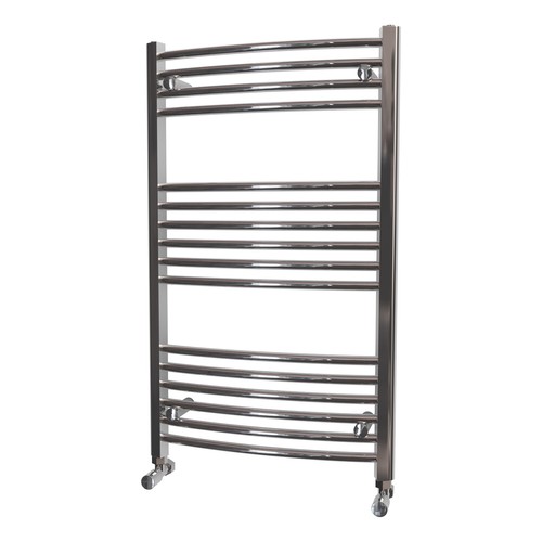 UK Radiators Towel Radiator Rail Heated Bathroom Straight Curved Polished Chrome - Picture 8 of 65