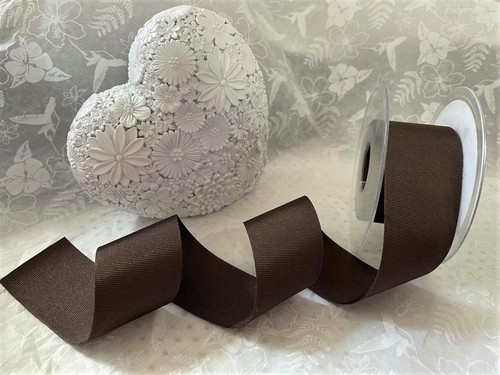 Berisfords DARK BROWN & CHOCOLATE Satin Sheer & Grosgrain (25 & 9669) 3mm - 70mm - Picture 23 of 29