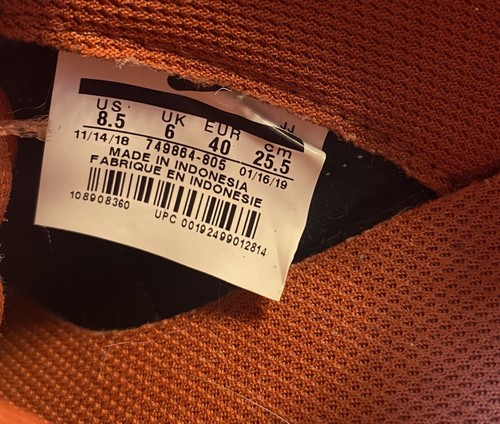 Nike Cortez Nylon Fire Burnt Orange Sienna 749864-805 Women 8.5 Rare - Picture 8 of 9