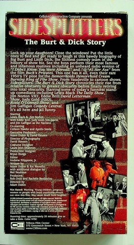 Sidesplitters: The Burt & Dick Story w/Lewis Black (1999) VHS - NR, Pre-owned - Picture 2 of 11