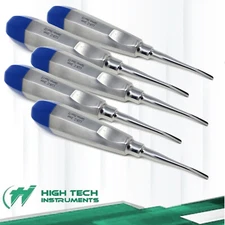 5x GERMAN CURVED DENTAL SURGERY EXTRACTING LUXATING APICAL ROOT TIP ELEVATOR 3MM