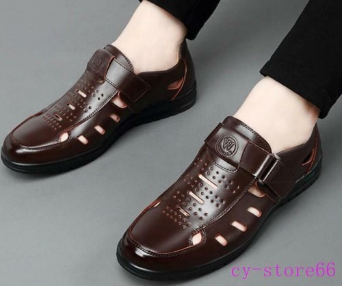 Men‘s Casual Beach Sandals Close Toe Hollow Out Fisherman Roma Driving Shoes Hot - Picture 13 of 14