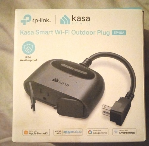 Kasa Outdoor Smart Plug, Smart Home Wi-Fi Outlet IP64   - Picture 1 of 5
