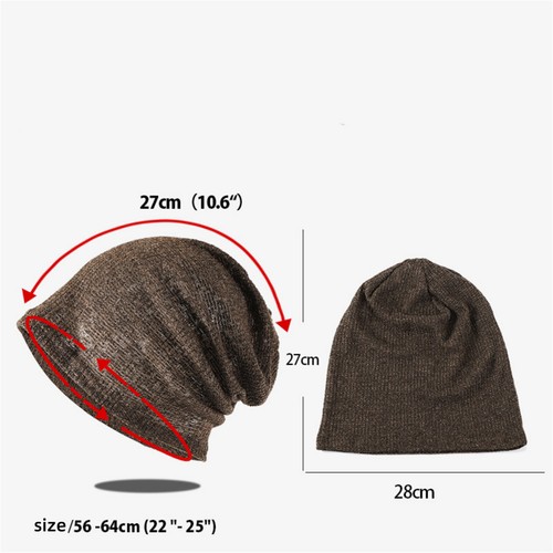 Women's Baggy Casual Knit Beanie Cap Breathable Skull Cap Nightcap - Picture 2 of 21