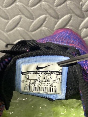 Nike Flyknit Racer Größe 13 Game Royal 526628-400 Straßenrennen Lila Pink - Bild 6 von 8
