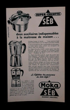 Publicité de presse / advertising -   Super-cocotte SEB - Cafetière MOKA - 1964
