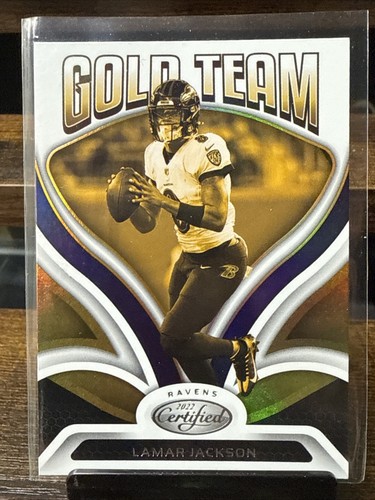 LAMAR JACKSON 2022 Certified Gold Team #GT-5 Blue Foil In Toploader  - Bild 1 von 3