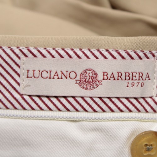 Luciano Barbera NWT Chinos / Casual Pants Size 50 (34 US) In Solid Beige Cotton - Picture 8 of 13