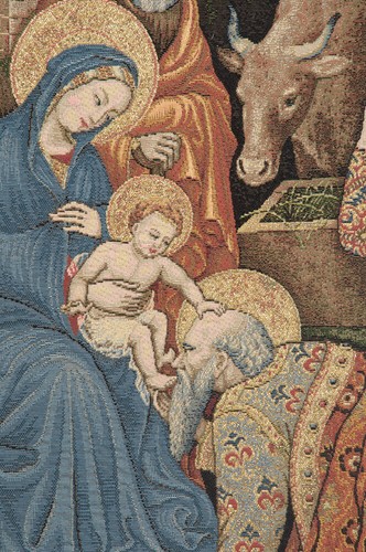 Embrace the Beauty of Adoration with Palla Strozzi ItalianTapestry Wallhanging - Picture 5 of 6
