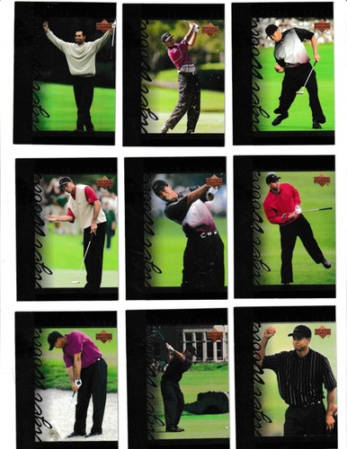 Juego de tarjetas de inserción Tiger Woods 2001 cubierta superior Tiger Woods 1-30 casi nuevo como nuevo - Imagen 2 de 5