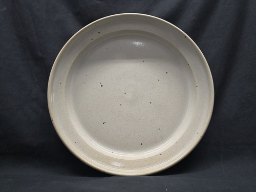 Dansk Nielstone Sugar Sand Brown Drip Spots Gray Deep Round Platter 13.25 Inch - Picture 11 of 13