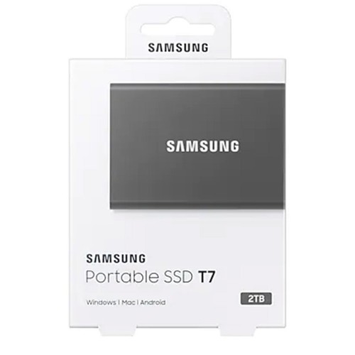 SAMSUNG SSD EXTERNE T7 - MU-PC2T0T/WW - 2To GRIS TITANE 2TB