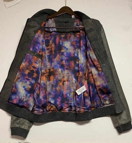 Robert Graham Evanson Mixed Media Bomber Wool/Leather Jacket $698 XL -Runs Small - Picture 2 of 10