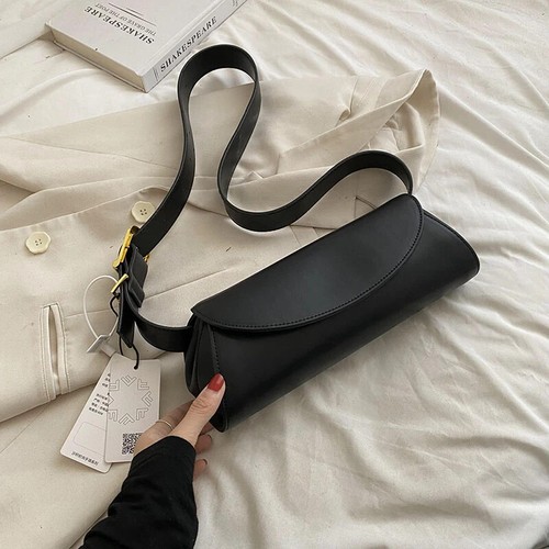 Wide Strap Shoulder Bag Women Bag Antumn Winter Handbag Shopper Crossbody Bag - Picture 25 of 26