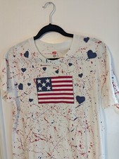 Vintage 4th Of July America Shirt Size Medium Made In The Usa Red White Blue