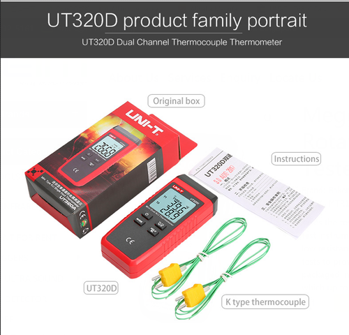 UNI-T UT320D Mini Contact Type Thermometer K/J thermocouple Probe Temp MAX1300℃ - Picture 12 of 12