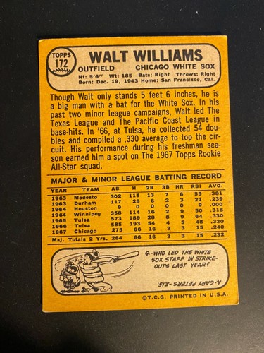 1968 Topps Baseball Cards (1 - 250) - Pick The Cards to Complete Your Set - Picture 303 of 445