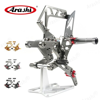 For Yamaha YZF R1 R1M 2015 - 2023 YZF-R1 Arashi Adjustable Rearsets Foot Pegs