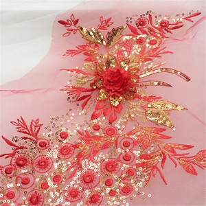24 colores con cuentas de encaje y apliques bordados 3D Hágalo usted mismo Vestido para Boda Artesanías Recorte 1 PC