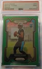 🌟 BRYCE YOUNG - 2023 Panini PRIZM Green RC #311 - PSA 9 Low Pop 🔥🔥🔥