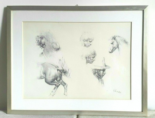 Ezio Vincenti, matita su cartoncino, titolo Studio Uno - Picture 2 of 4