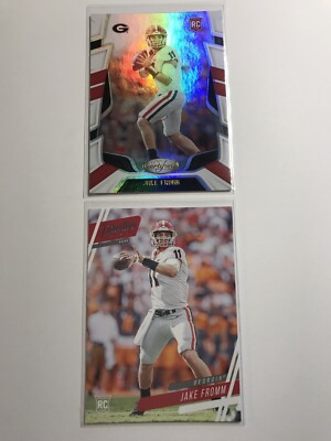 JAKE FROMM 2020 Chronicles Prestige & Certified Rookie REFRACTOR Georgia LOT 2