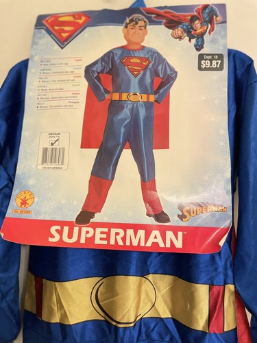 VTG 1993 Rubies Superman Halloween Costume ORIGINAL PACKAGE Childs Medium New! - Picture 3 of 6