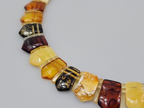 Cadena de ámbar piedra preciosa joyería collar cadena colorido regalo real para mujer - Imagen 6 de 7