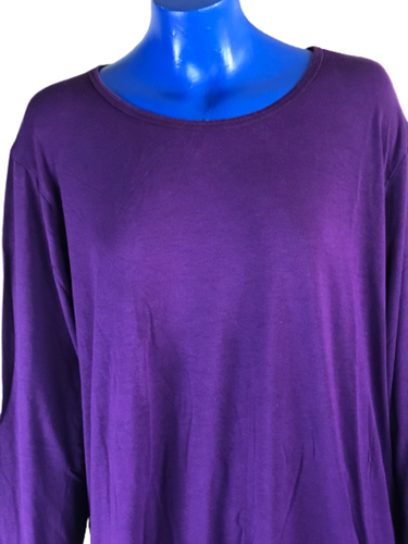 Look Here Haut Femme Manche Longue Col Rond Occasion Violet Top Qualité Taill XL - Bild 5 von 8