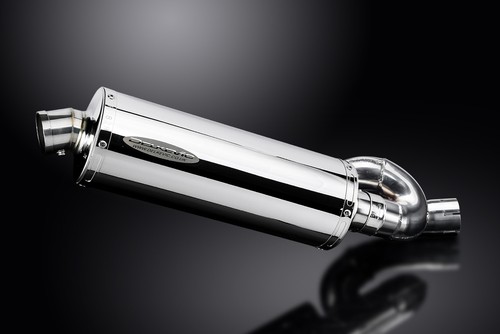 Triumph Street Triple R S RS 17-21 Slip On 14" Oval Stainless Exhaust Muffler - Picture 4 of 5