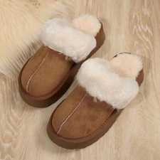 Platform Fluffy Slippers