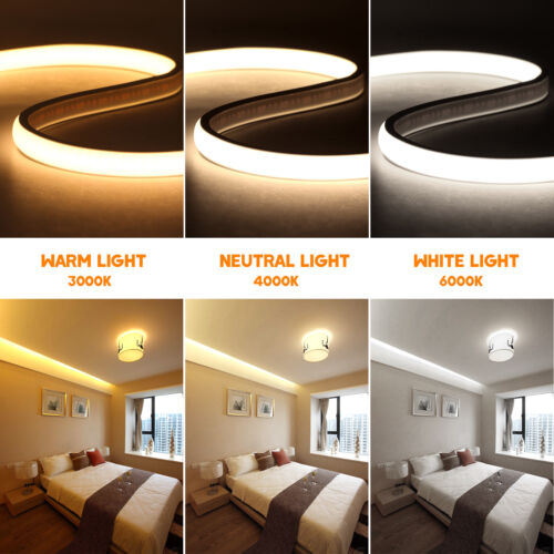 240V 288LEDs/M COB LED Neon Strip Lights IP67 Waterproof Rope Tape Light UK Plug - Picture 4 of 25