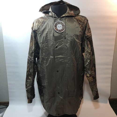 NEW XL Realtree Xtra RAIN COAT JACKET Lightweight Hooded Hunting Waterproof NWT - Picture 5 of 12