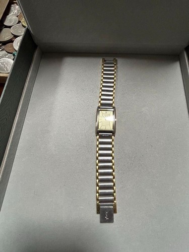 YVES SAINT LAURENT Analog Watch YSL Square Stainless Steel Gold Vintage - Picture 17 of 24