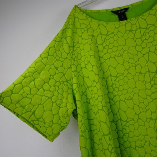 Ali Miles Tunic Top Women's Plus Size 2X Green Colorful Boho Loose Fit Textured - Picture 6 of 11