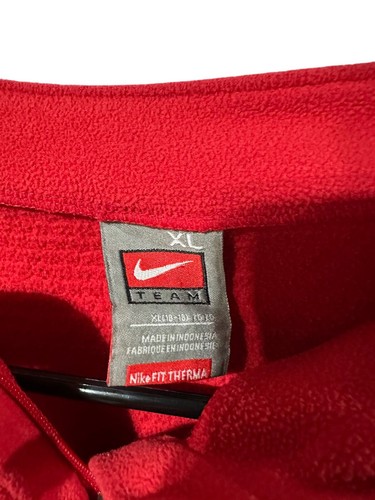 VINTAGE Nike Men's Sweater Size XL Mini Swoosh Half Zip Pullover Y2K Therma Fit - Picture 6 of 15