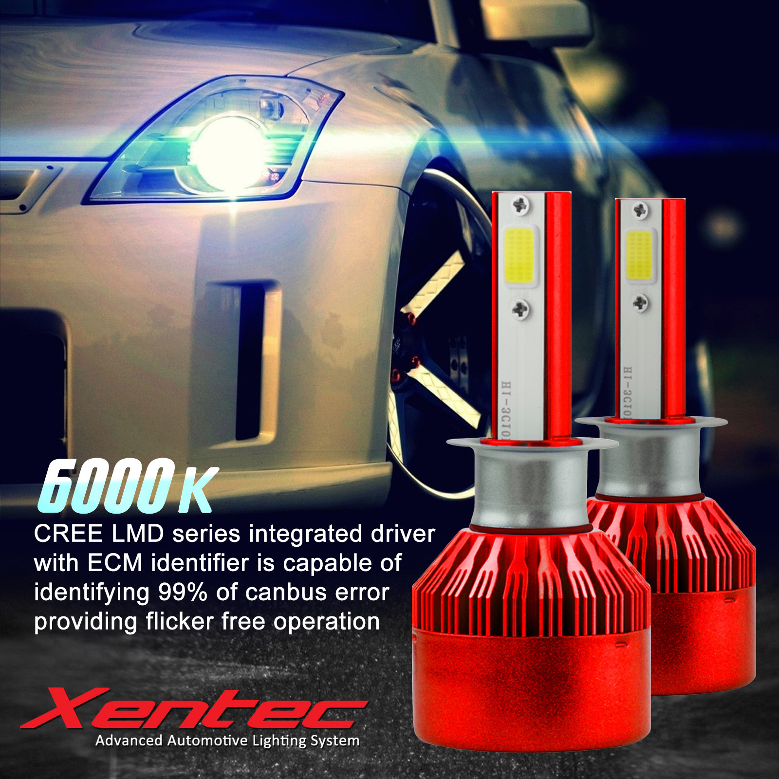 Xentec LED Kit Headlight Fog Light 30000LM 200W H1 H4 H7 H11 H13 9004 9005 9006