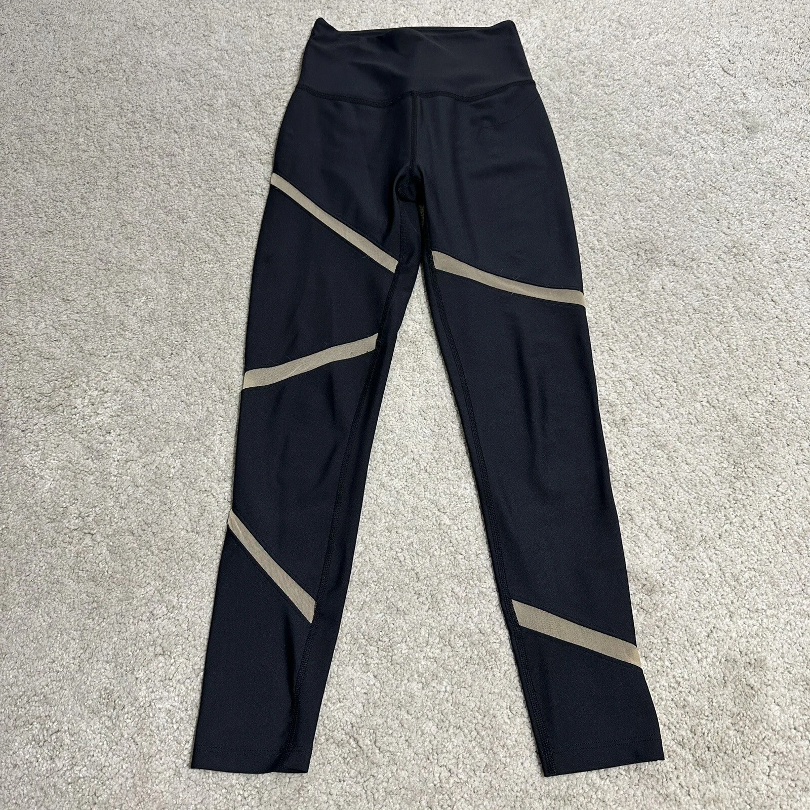 beyond-yoga moto mesh high waisted stretch skinny leggings