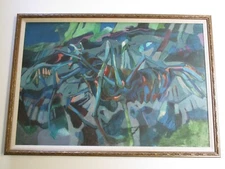 1960'S PAINTING  MODERNISM   EXPRESSIONISM MODERNIST ABSTRACT CUBISM SURREALISM