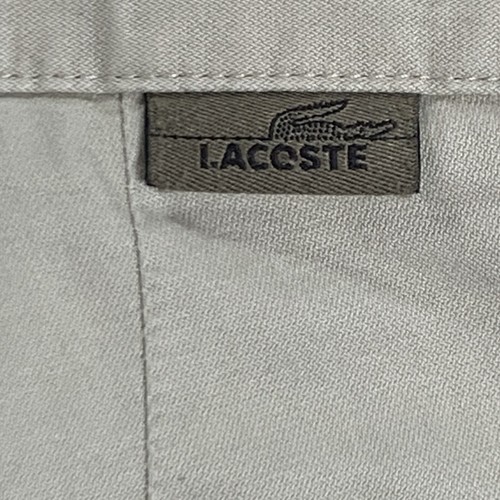 Lacoste Pants Men's 44 (35x32 Measured) Beige Chino Preppy Straight Leg Pockets - Picture 8 of 9