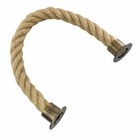 24mm Natural Barrier Rope x 3 Metres c/w Antique Brass Cup End Fittings