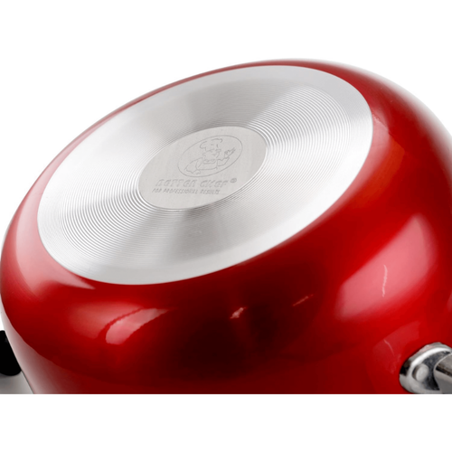 Better Chef forno olandese antiaderente 3 quarti alluminio rosso metallizzato con coperchio in vetro - Foto 4 di 5