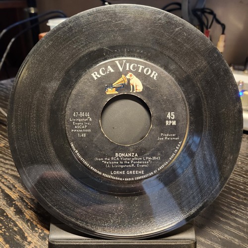 LORNE GREENE - RINGO / BONANZA Original RCA Victor 45 and Sleeve - Picture 4 of 6
