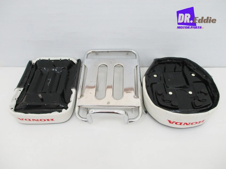 Fit HONDA C70 C90 SINGLE SEAT SET + SEAT LOCK+ RACK CARRIER "GRAY/WHITE" #BI# Foto 2 de 4