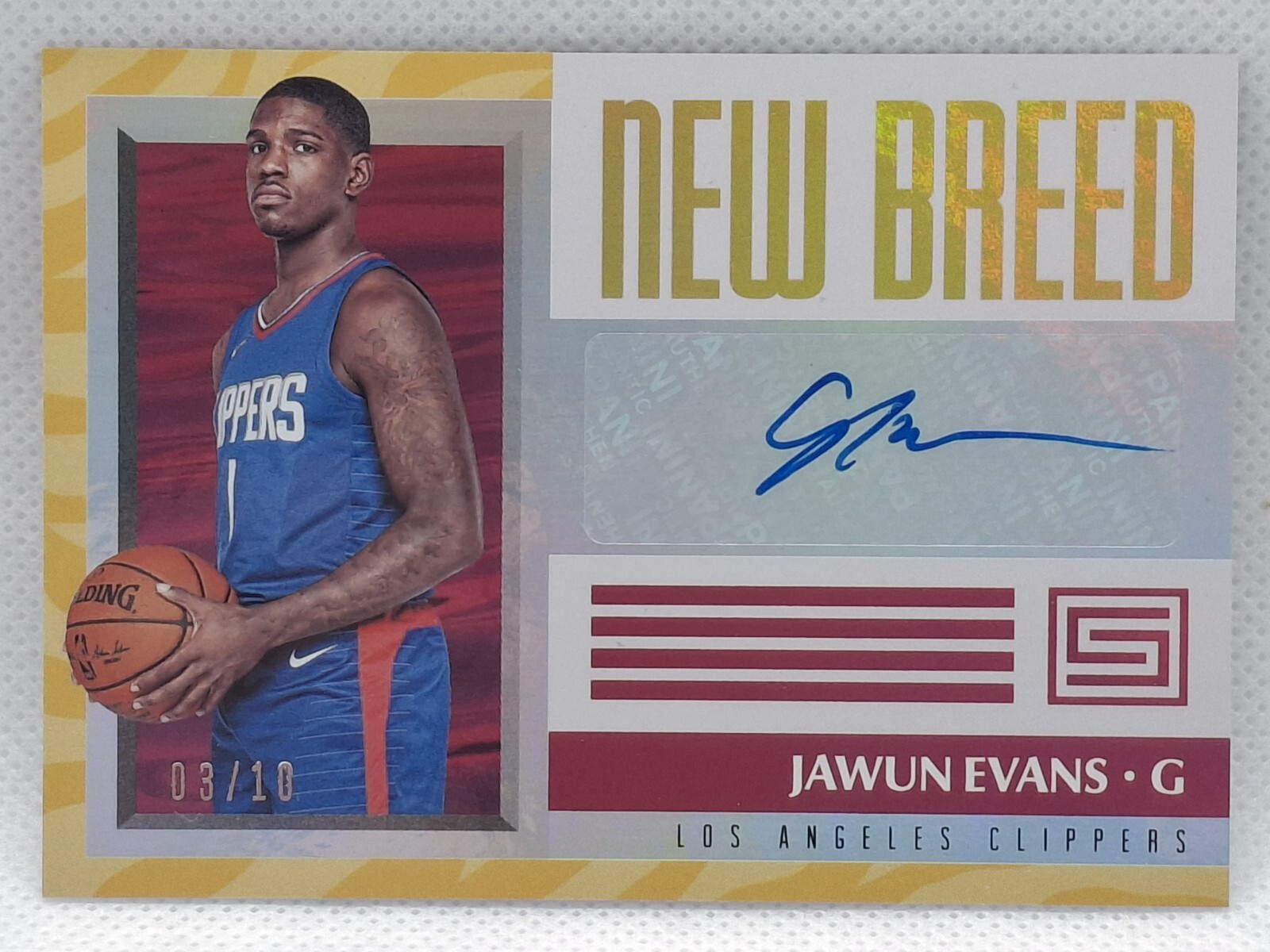 2017-18 Panini Status New Breed Jawun Evans RC Rookie #NB-JEV Auto Gold /10