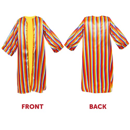 ADULTS RAINBOW DREAMCOAT LGBT+ PRIDE JOSEPH TECHNICOLOR UNISEX FANCY DRESS - Picture 5 of 6