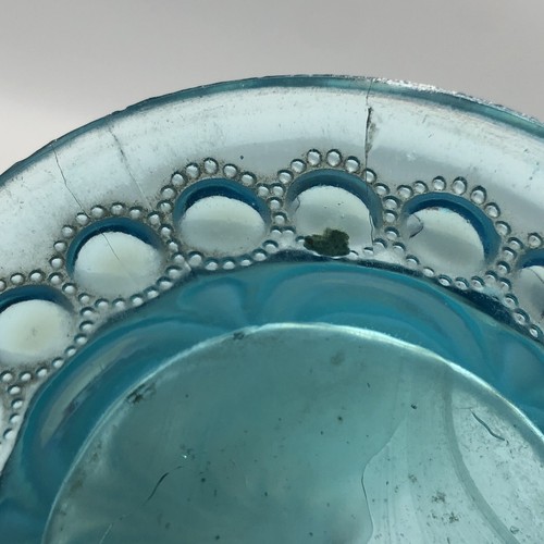 Antique Northwood Swung Glass Vase Turquoise Opalescent Jewels Drapery c.1906 - Picture 10 of 16