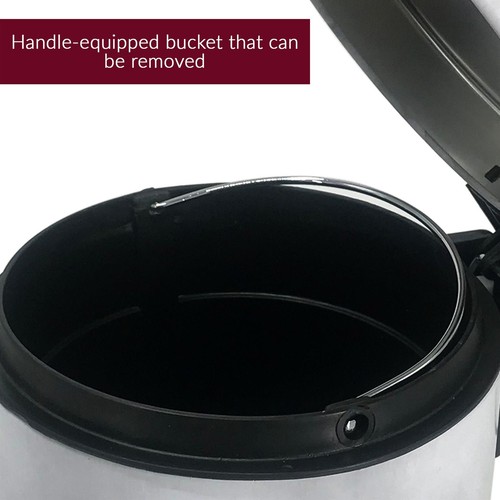 3L Pedal Bin Toilet Brush Set - Black - Picture 5 of 6