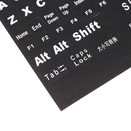 English Full Keyboard Frosted Transparent Keyboard Stickers Computer Noteb,$i - Photo 4/15