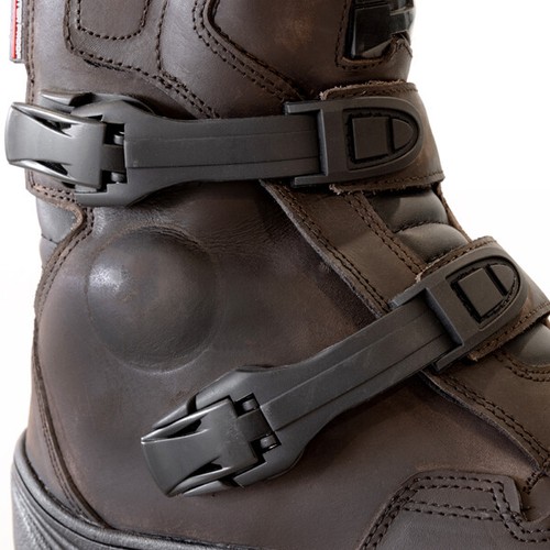 Botas Cortas de Cuero Impermeables para Motocicleta Richa Colt Marrones de Aventura/Green Lane - Imagen 6 de 9